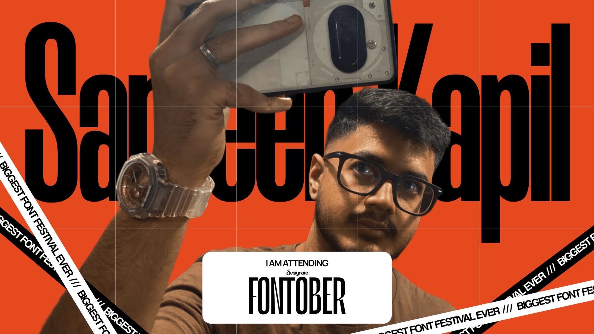 Sameer at FONTOBER 2025, the Designare font festival